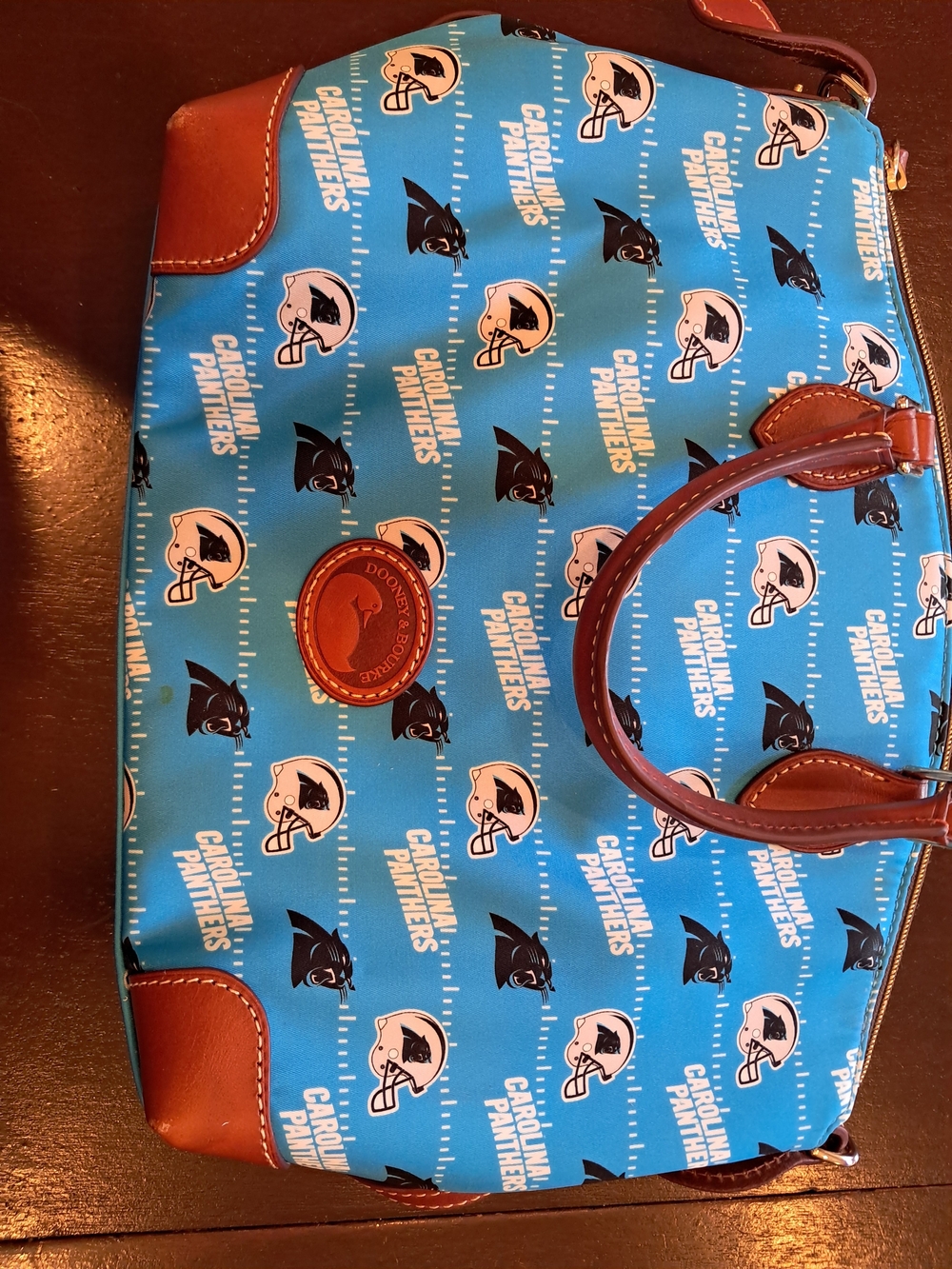Dooney & Bourke Carolina Panthers Blue Logo Tote